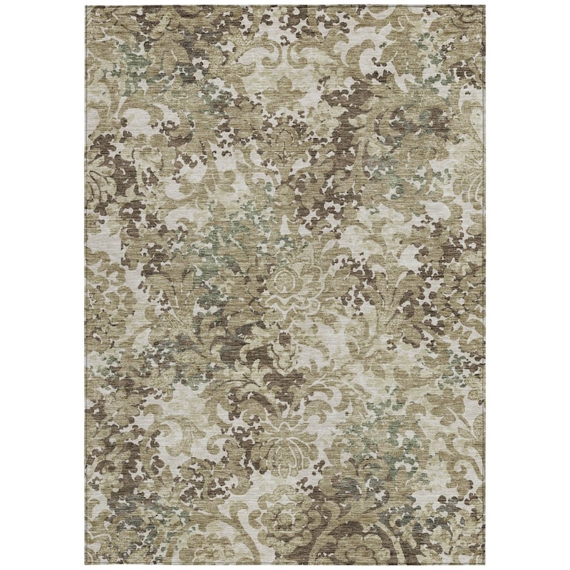 HomeRoots Floral Transitional Rectangle Outdoor Rug