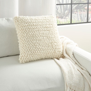 Cantera Loops Ivory Throw Pillow (20-inch x 20-inc