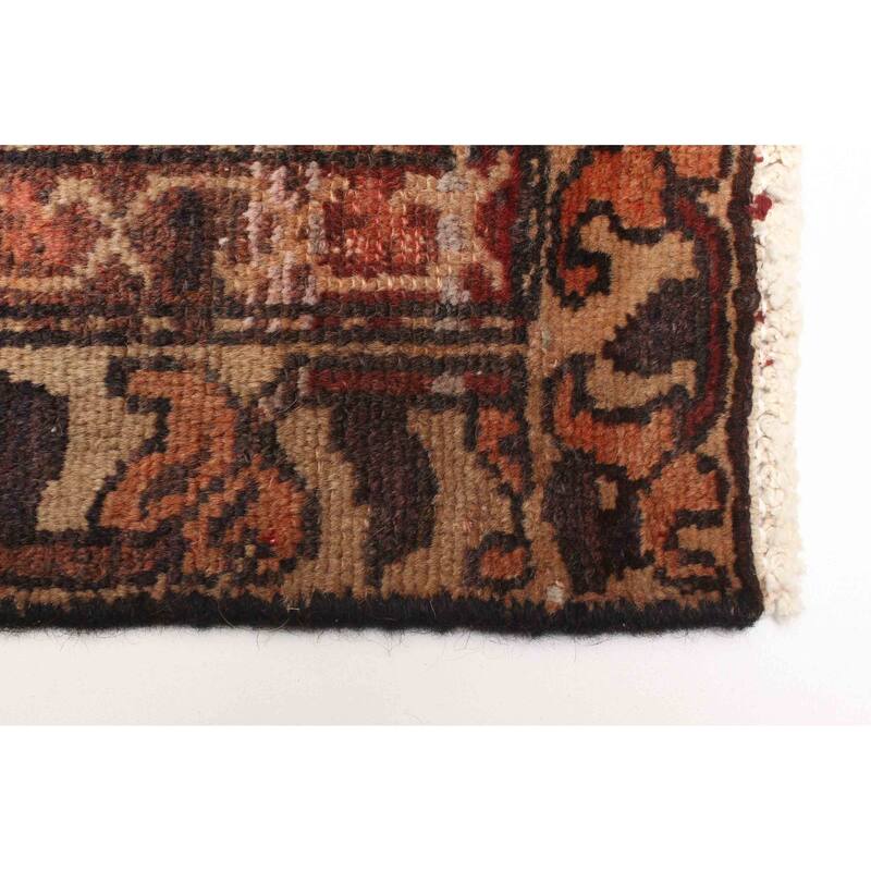 ECARPETGALLERY Hand-knotted Kayseri Vintage Dark Brown Wool Rug - 3'1 x 5'0