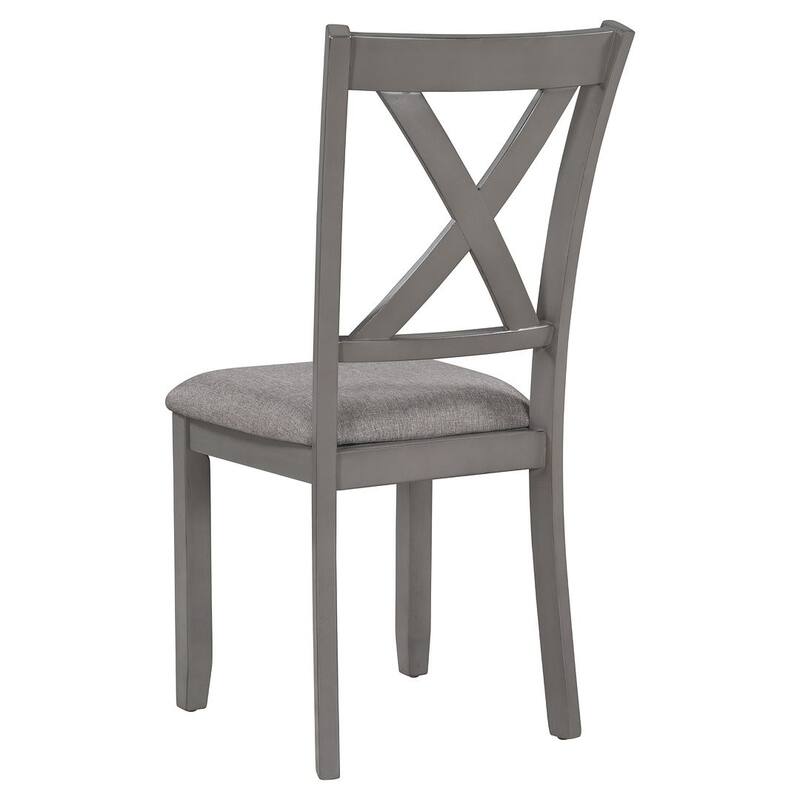 5 PCS Retro Rustic Dining Set for 4 - Extendable Table and Upholstered Chairs