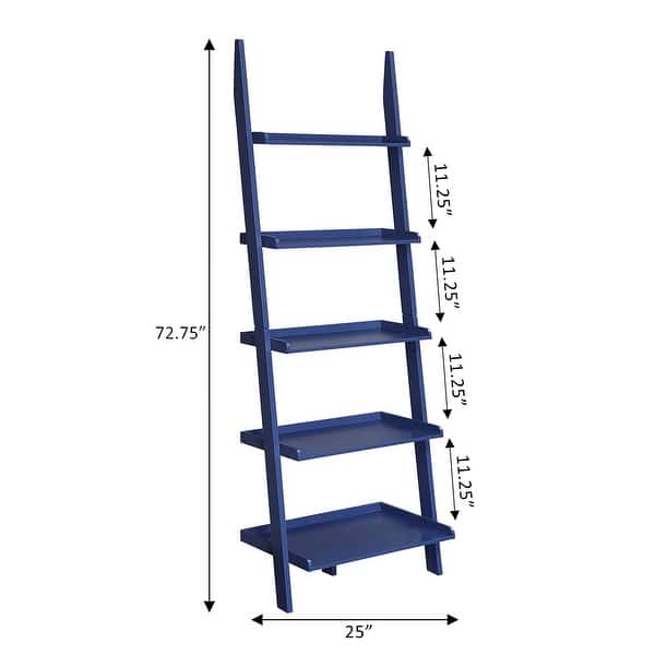dimension image slide 8 of 11, Convenience Concepts American Heritage Bookshelf Ladder
