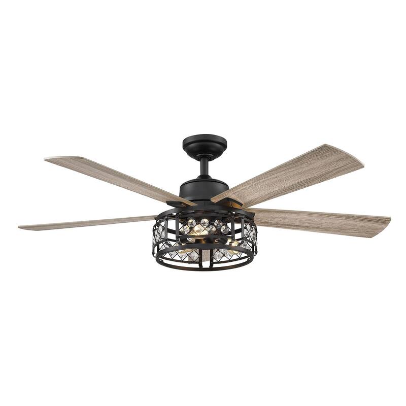 52" 5-Blade 3-Light Farmhouse Ceiling Fan with Light