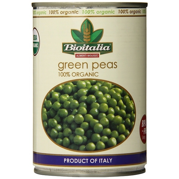 Bioitalia Beans - Green Peas - Case of 12 - 14 oz.