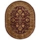 preview thumbnail 56 of 81, SAFAVIEH Handmade Classic Treva Traditional Oriental Wool Rug 7'6" x 9'6" Oval - Burgundy/Gold - Oval