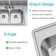 preview thumbnail 3 of 3, CB HOME 25'' Modern Drop in Stainless Steel Kitchen Sink,Top Mount Single Bowl Sink with Three Faucet Hole - 25''X22''X8''