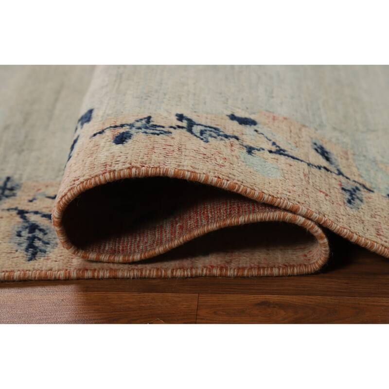 Art Deco Turkish Rug Vegetable Dye Hand-Knotted Wool Carpet - 5'0"x 7'0"