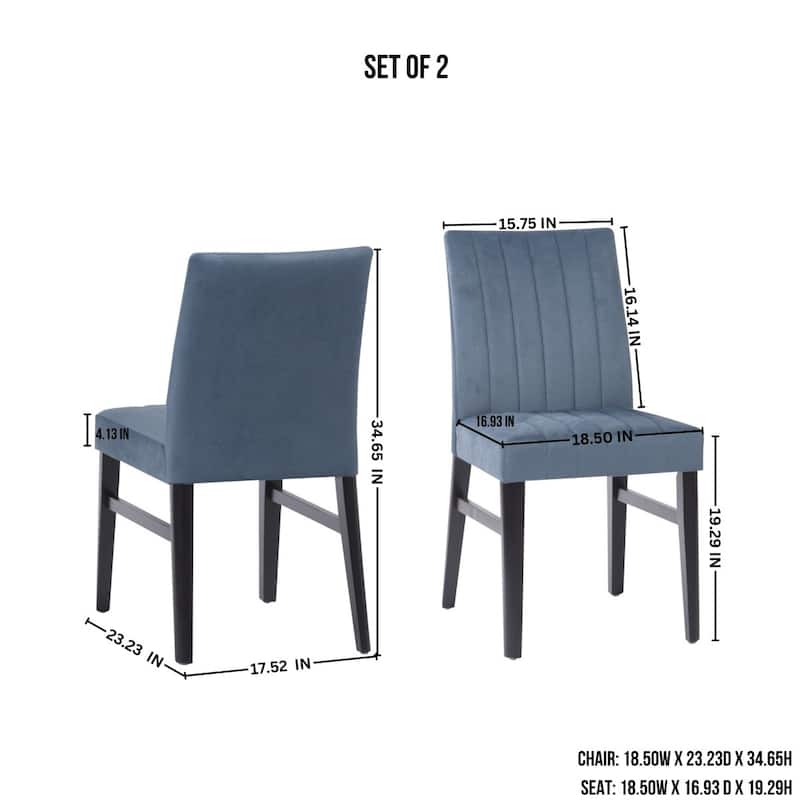 Contemporary Upholstered Dining Chairs, Set of 2