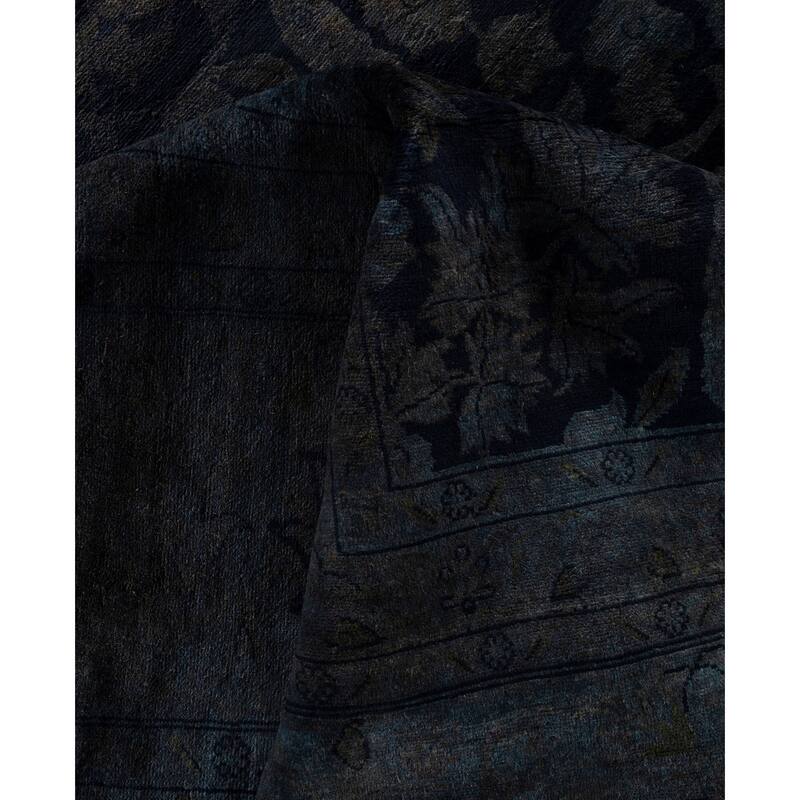 Overdyed One-of-a-Kind Hand-Knotted Area Rug - Black - 12' 0" x 15' 5"