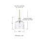 preview thumbnail 7 of 23, 1-Light Clear Water Glass Shade Pendant