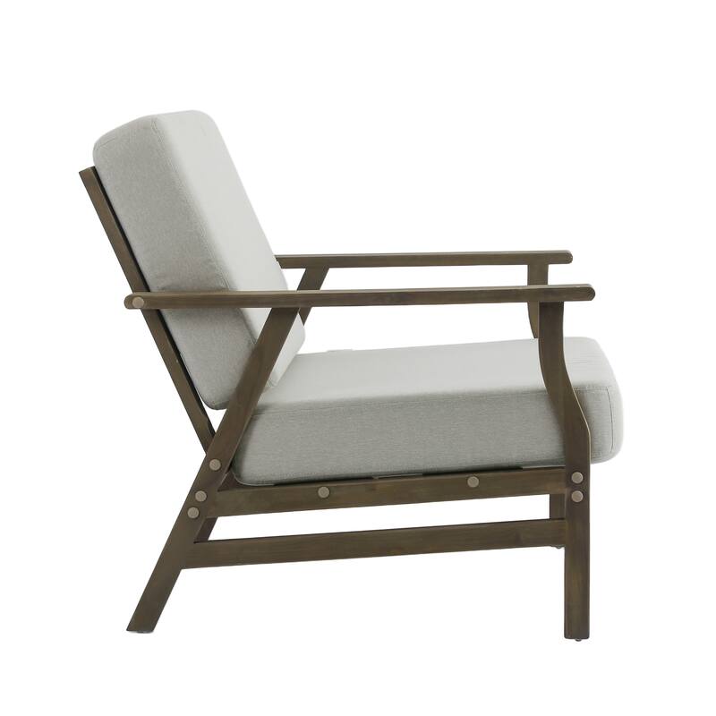 3-piece Cushioned Outdoor Club Chiars With Side Table