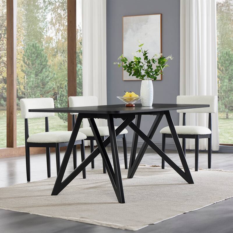 Roundhill Furniture Axler 70-in Length Dining Table