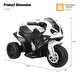 preview thumbnail 14 of 16, 6V Kids 3 Wheels Riding BMW Licensed Electric Motorcycle - 26" x 14.5" x 17.5" (L x W x H)