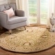 preview thumbnail 15 of 35, SAFAVIEH Handmade Anatolia Adella Traditional Oriental Hand-spun Wool Rug 4' Round - Sage/Beige - Round