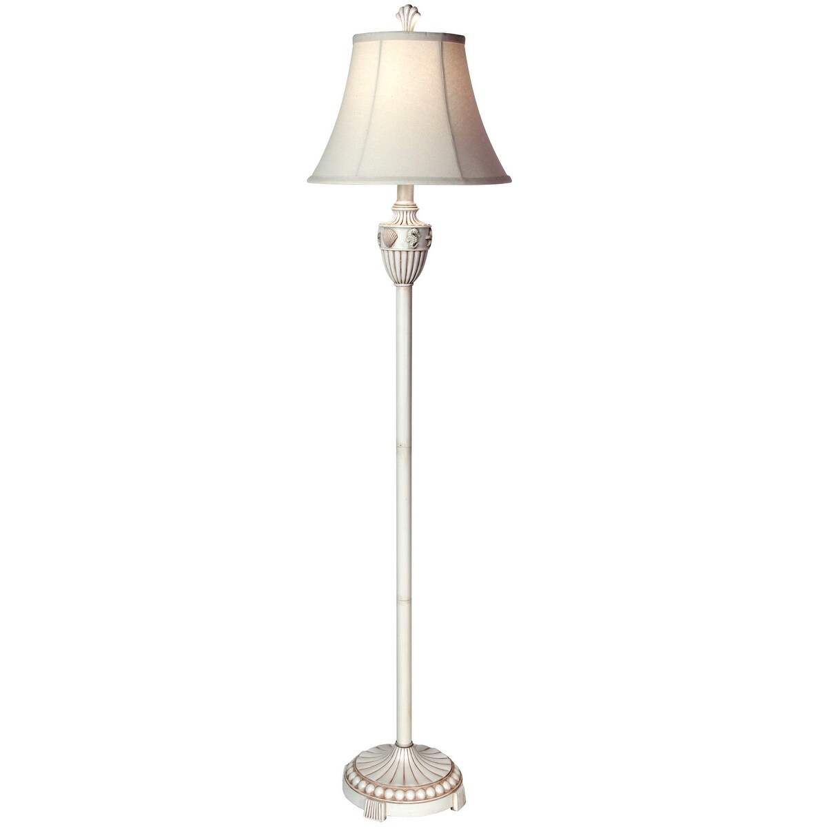 distressed cream floor lamp