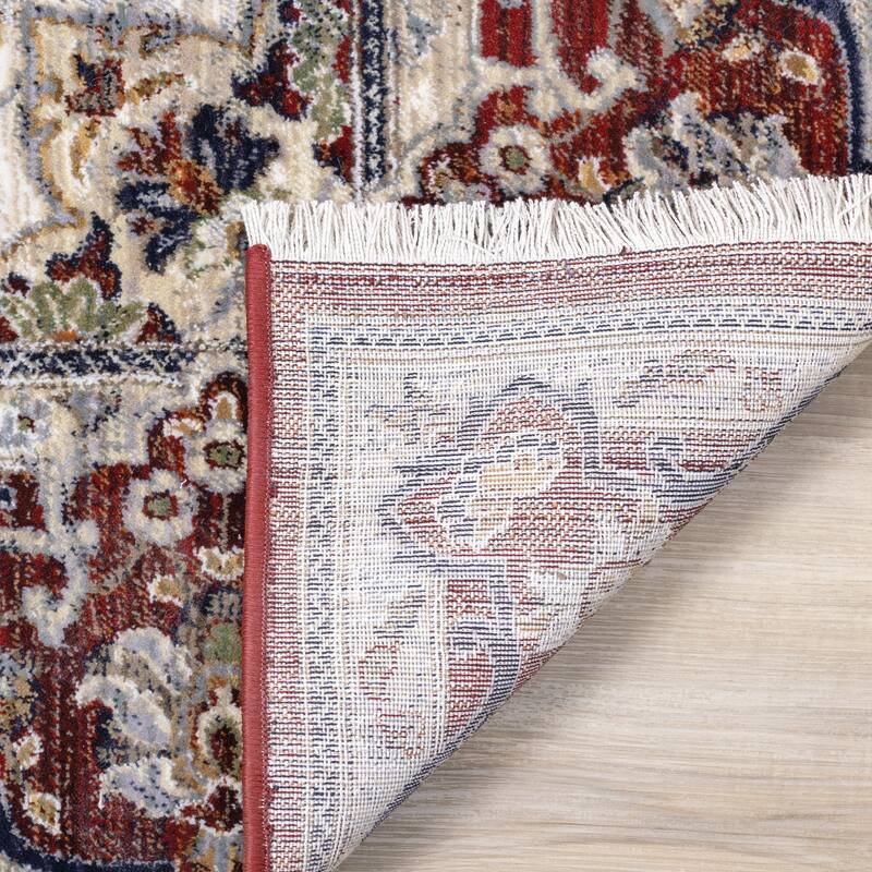 Sydney Collection - Red/Cream Classic Border Rug
