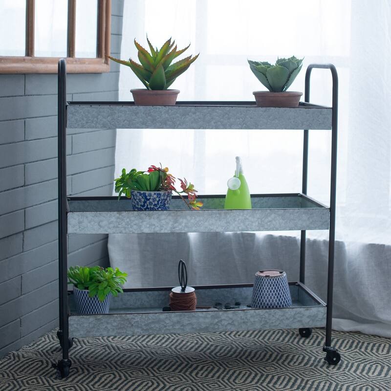 3-tier Homestead Galvanized Display Shelf