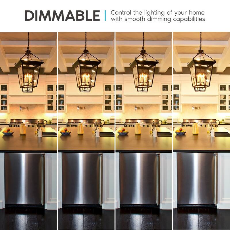 Luxrite LED Chandelier Light Bulb, E12 LED Bulb Dimmable, 60W Equivalent, 2700K Warm White, 450lm, UL, 16 Pack