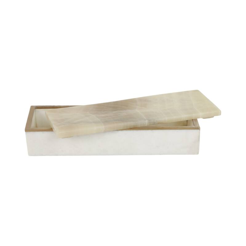 Marble Decorative Storage Box Lidded Keepsakes Jewelry Organizer