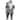 24" Gray and White Santa Claus with Lantern Christmas Figure