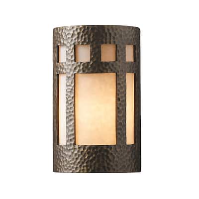 Justice Design Ambiance ADA Brass Small Prairie Window Wall Sconce - Gold