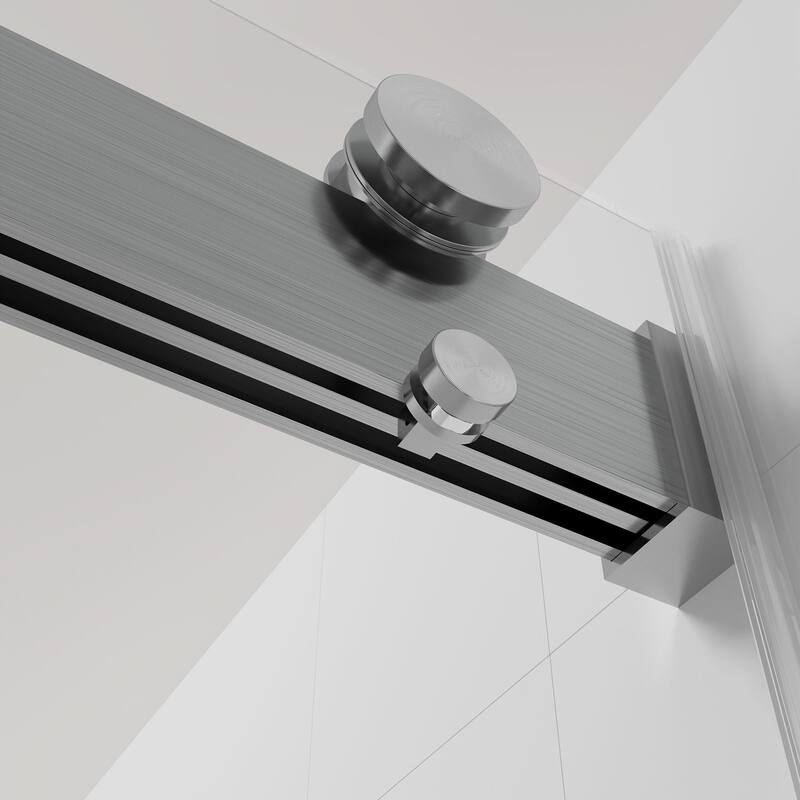 Sliding Frameless Shower Door with 3/8 Inch (10mm) Thick Tampered Glass