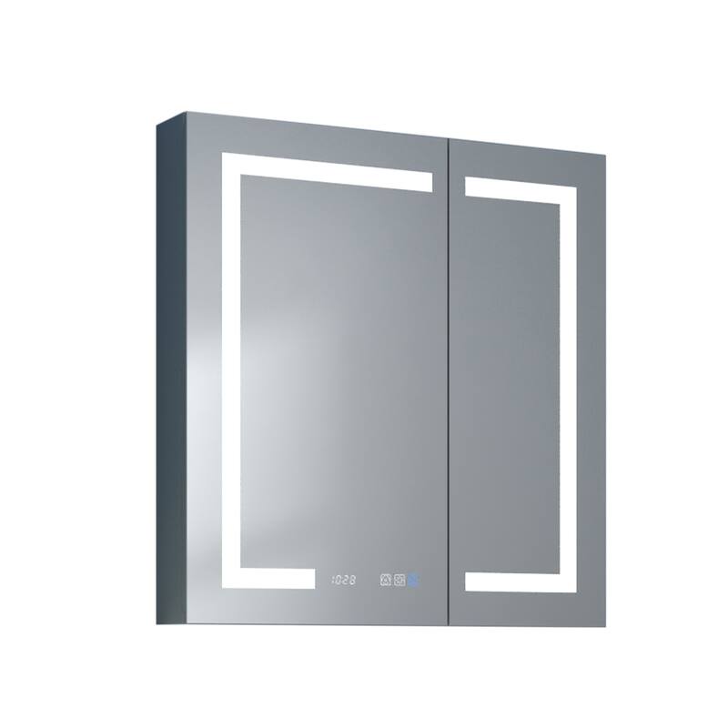 LED Bathroom Medicine Cabinet with Mirror and Defogger - 30*32