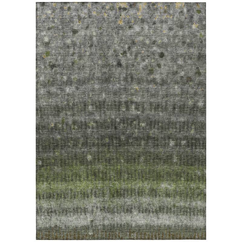 Machine Washable Indoor/ Outdoor Abstract Ombre Chantille Rug