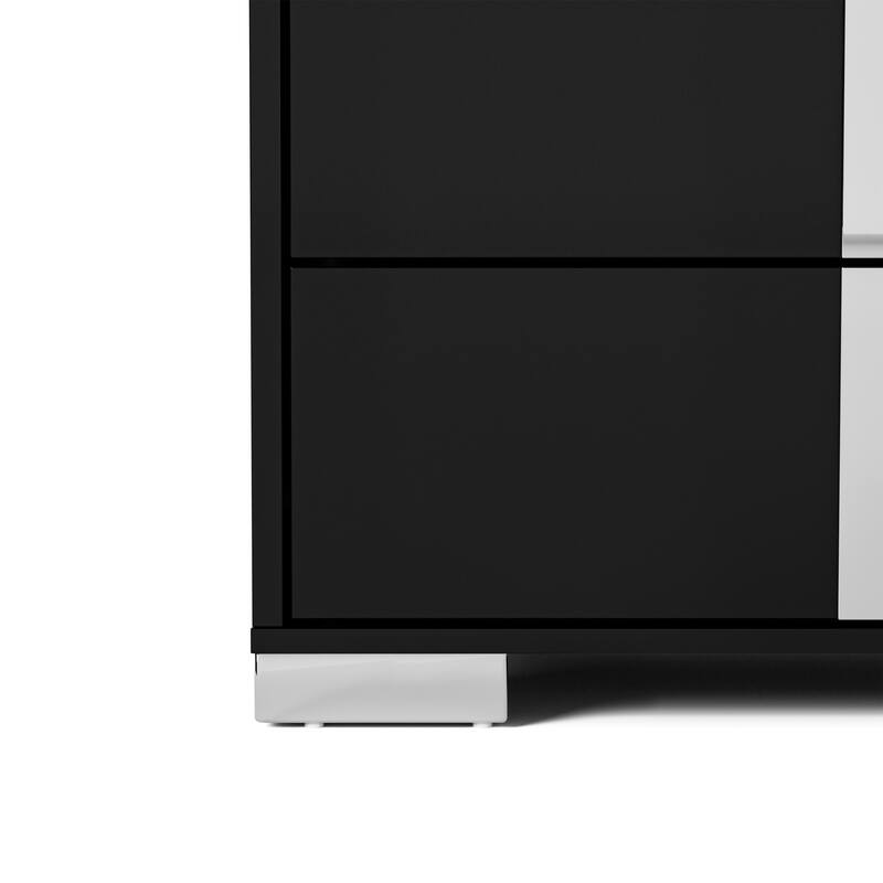 Furniture of America Erina Modern Glossy 5-Piece Panel Bedroom Set