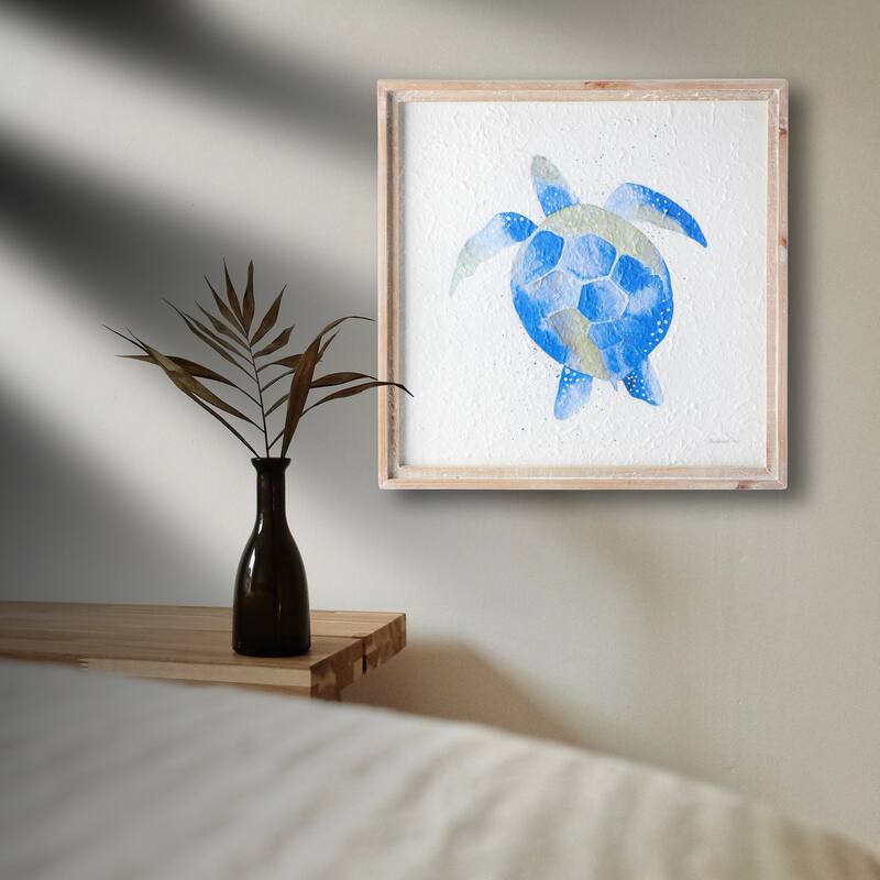 Framed Turtle Print 16.5X16.5" - 16.5