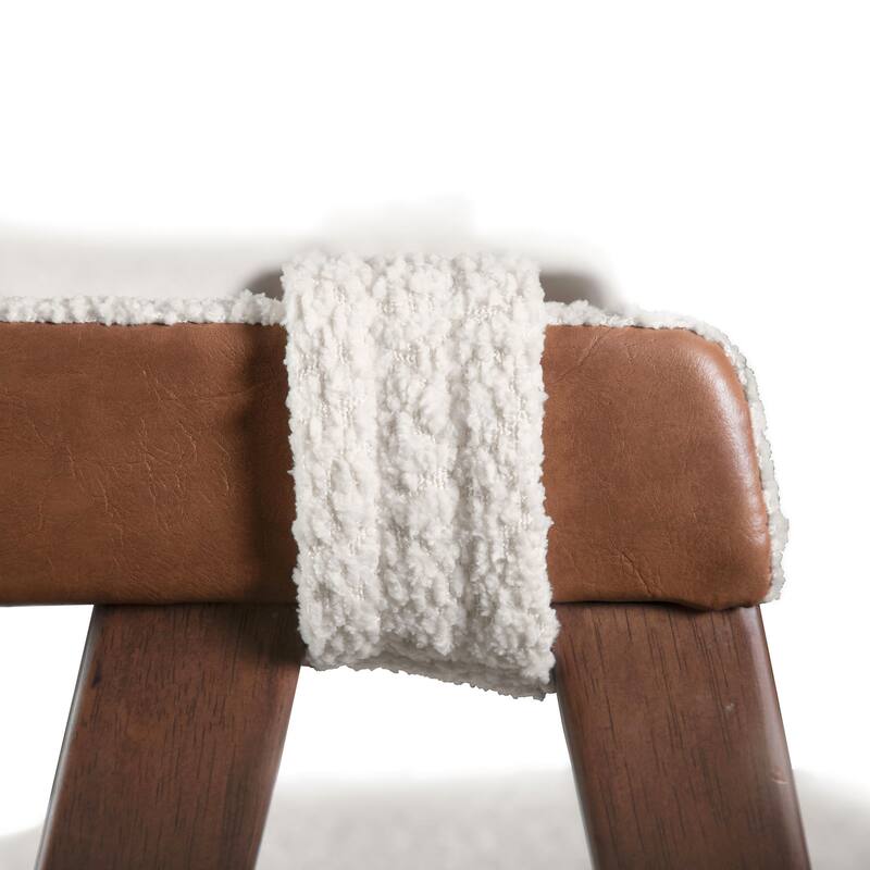 Furniture of America Shaw Mid-century Boucle Counter Height Chairs (Set of 2)