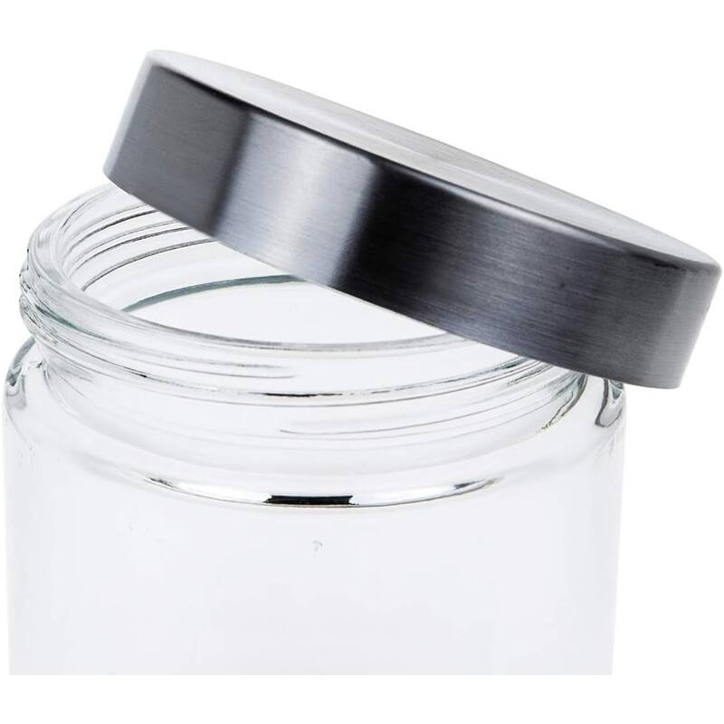 Clear Glass Jars with Stainless Steel Lids Bed Bath & Beyond 39467084