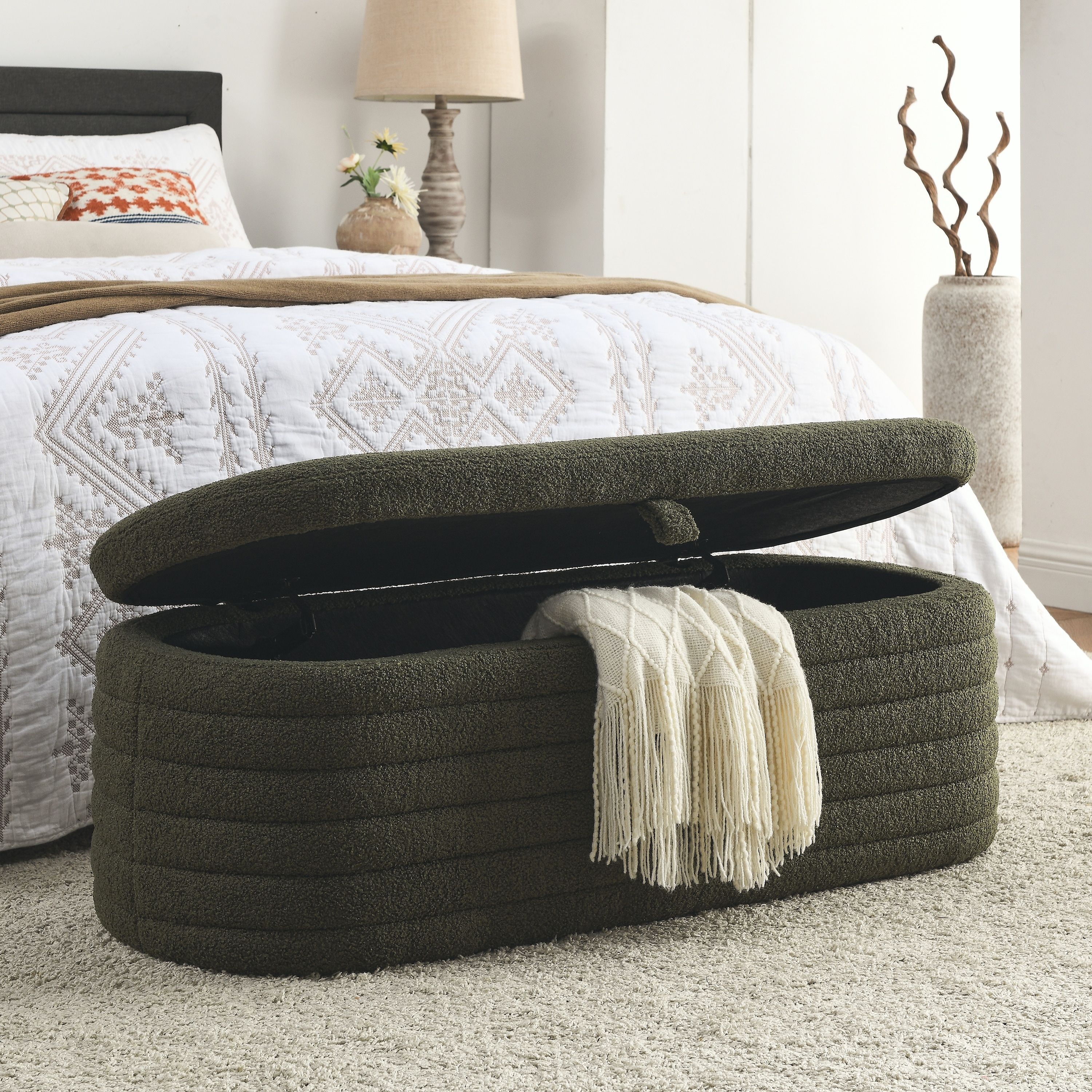 Bed store stool storage