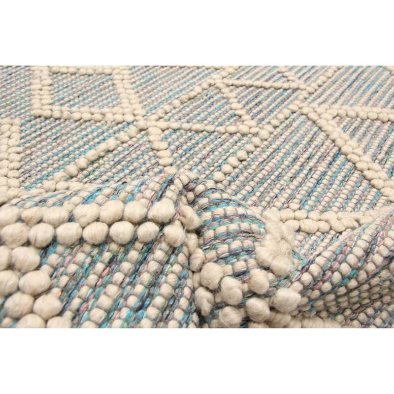 ECARPETGALLERY Braid weave Sienna Cream Wool Rug - 4'11 x 7'11