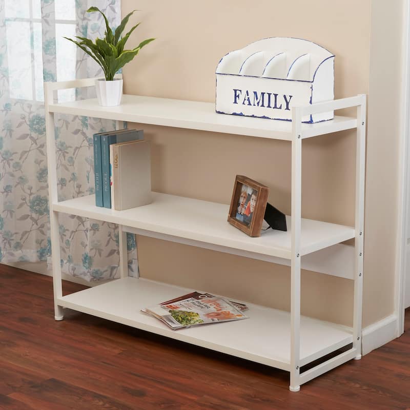 Household Essentials 3 Shelf Open Storage Bookshelf - 13.8"L x 40.5"W x 32.5"H