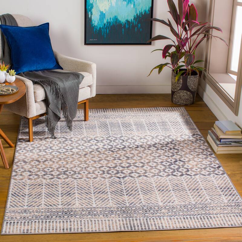 Artistic Weavers Jillayne Moroccan Stripe Area Rug - 5'3" x 7' - Grey