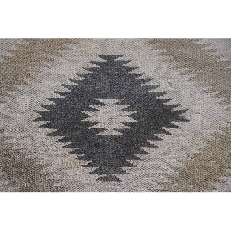 Southwestern Kilim Oriental Area Rug Hand-Woven Wool Carpet - 3'1"x 5'0"