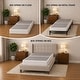 preview thumbnail 19 of 37, Onetan 8-Inch & 4-Inch Wooden Box Spring/Foundation Ideal for Mattress, No Assembly Needed, White.