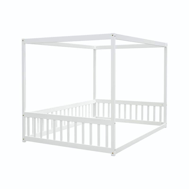 Full Size Canopy Floor Bed