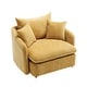 preview thumbnail 29 of 47, 46" Chenille Upholstered Sofa Swivel Chair