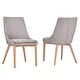 preview thumbnail 7 of 21, Sasha Oak Barrel Back Dining Chair (Set of 2) iNSPIRE Q Modern