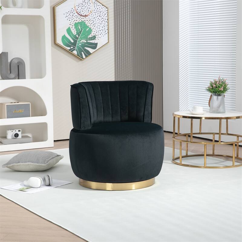 360 Degree Swivel Cuddle Barrel Accent Sofa Chairs, Round Armchairs