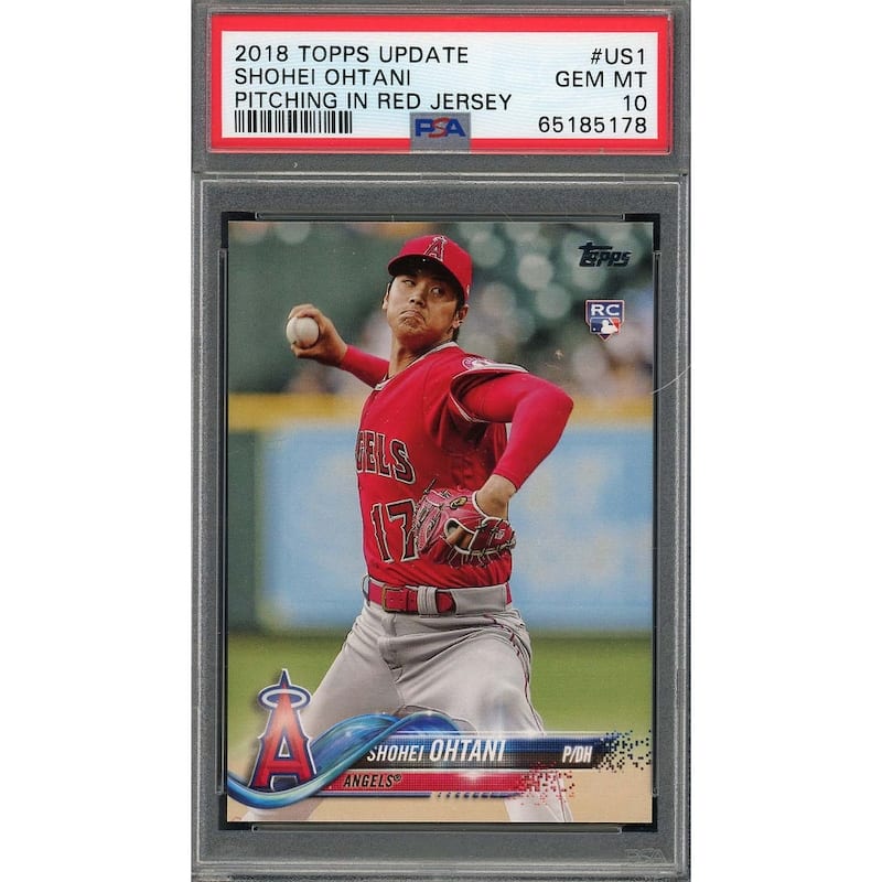 Shohei Ohtani 2018 Topps Update Baseball Rookie Card #US1 Graded PSA 10 - 8'6" x 11'6"