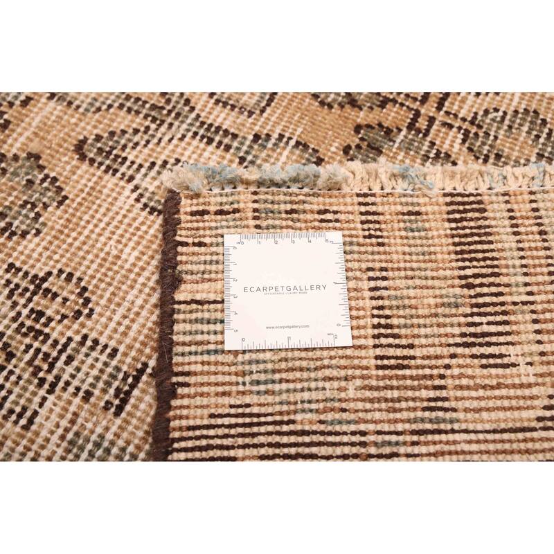 ECARPETGALLERY Hand-knotted Antalya Vintage Tan Wool Rug - 6'9 x 10'5