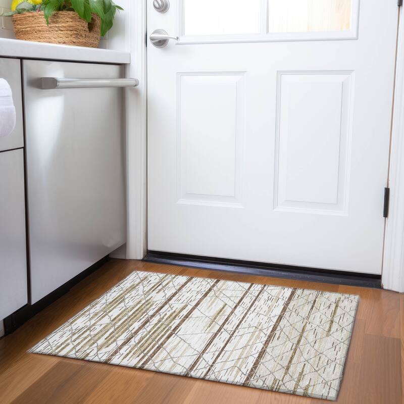 Premium Washable Super Soft Modern Himalaya Mayfield Rug - 1'8" x 2'6" - Ivory