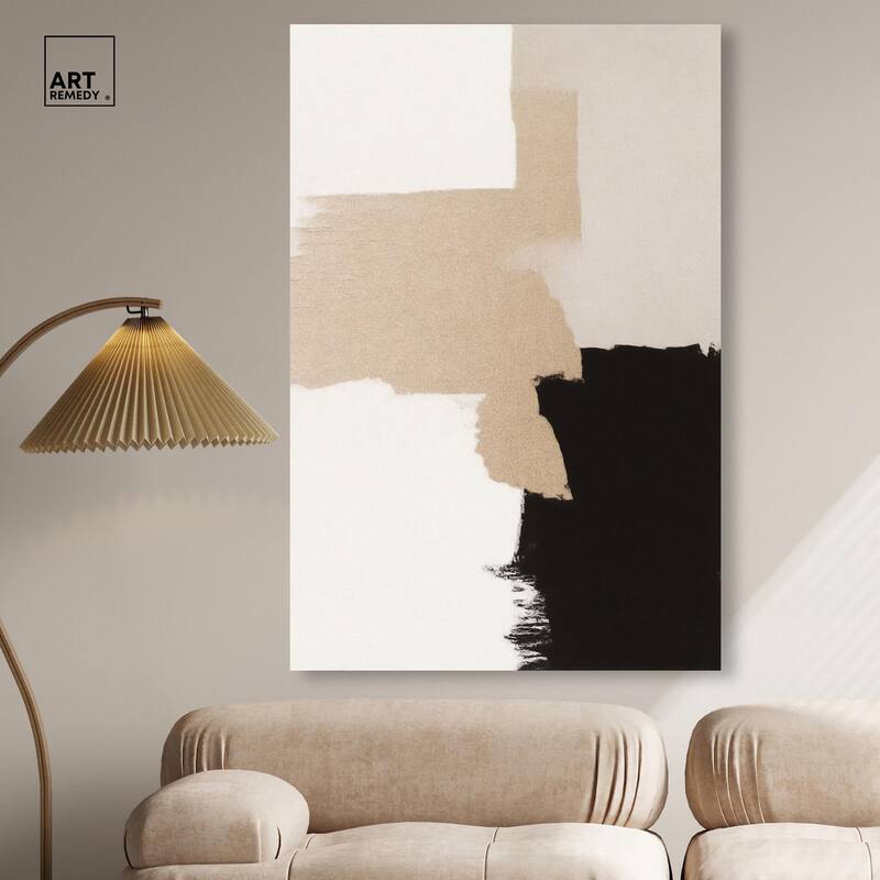 Beige and Black II Canvas by Art Remedy, Gallery Wrapped