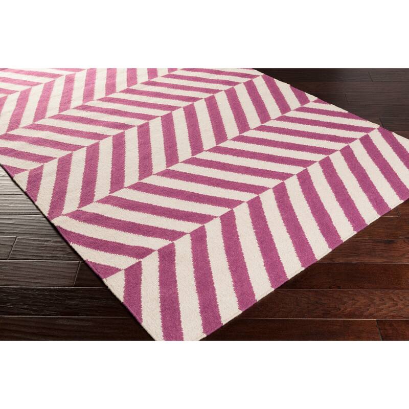 Flatweave Lugano Striped Wool Area Rug