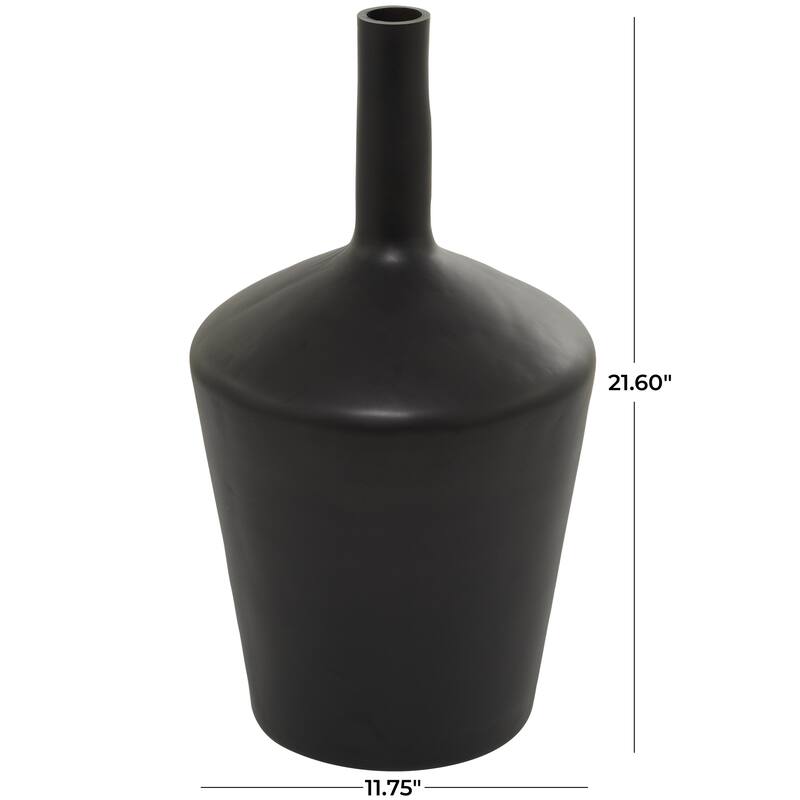 Glass Decorative Vase - Black - Roche River Decor