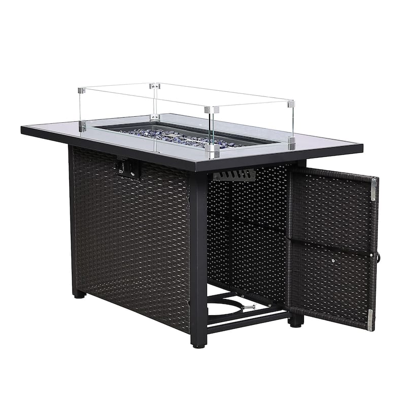 Outdoor Fire Pit for Dining or Party, Patio, Garden, Yard - Black