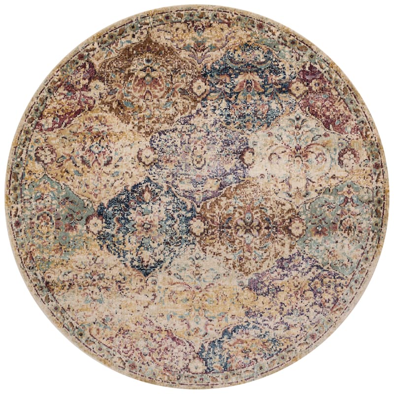 Alexander Home Contessa Traditional Damask Distressed Rug