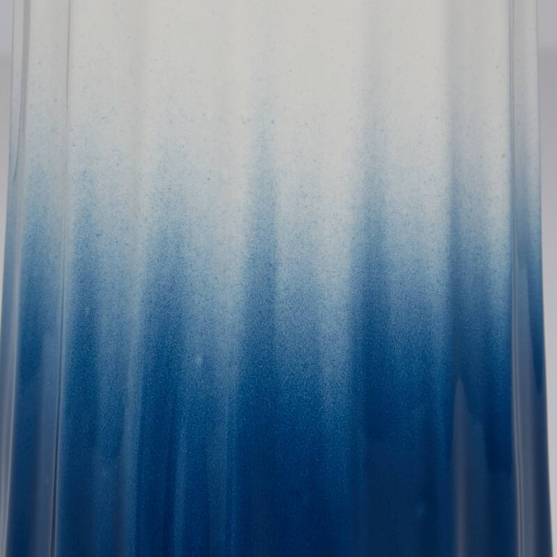 Ceramic Handmade Ombre Vase - Set of 2 Blue - Roche River Decor - 6"W x 6"L x 16"H